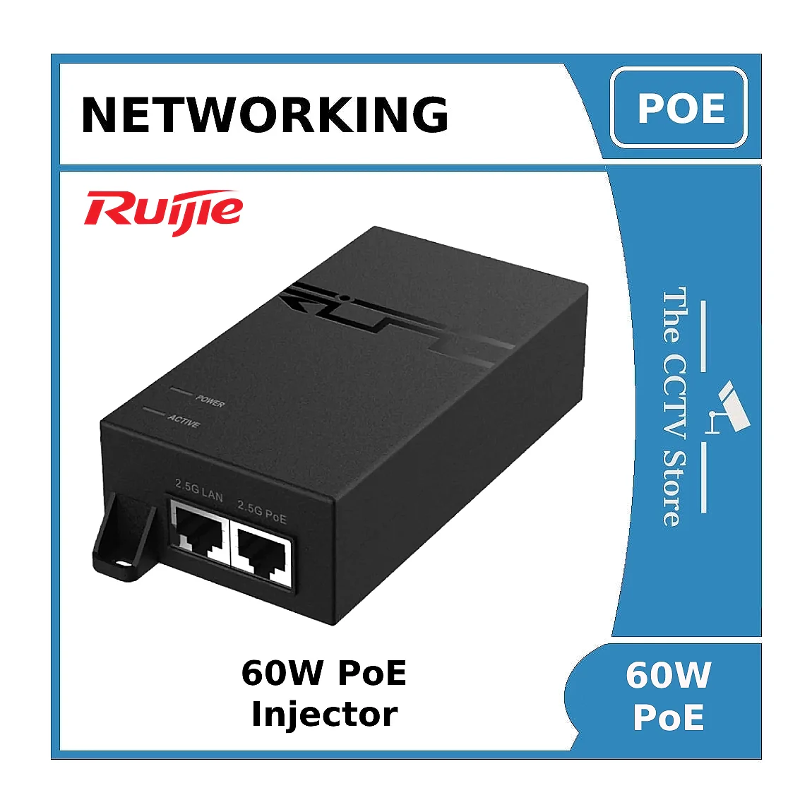 60W POE Injector for Hikvision and Dahua IP PTZ Cameras - Ubiquiti or WiTek or Ruijie - Image 4