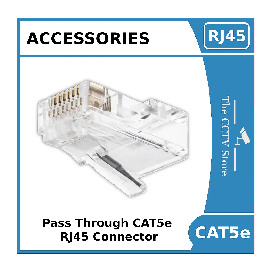 CAT5e Pass Through Plug - RJ45 Pass through Crimp Connector for CAT5e Ethernet Cable - Image 2