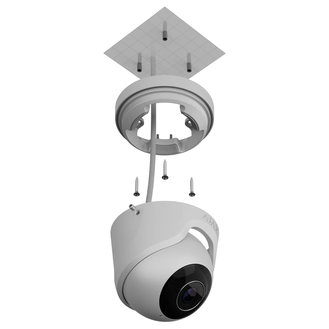 Ajax 64927/64928 8MP 4K Ultra HD White TurretCam IP Security Camera with Fixed Wide-Angle Lens and IR Night Vision - Image 3