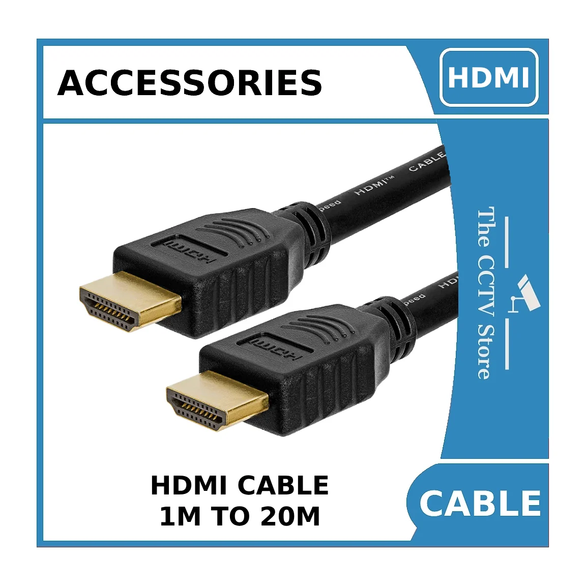 HDMI Cable - Premium 4K 3D High Speed HDMI Cable - Available in 1M - 20M - Black