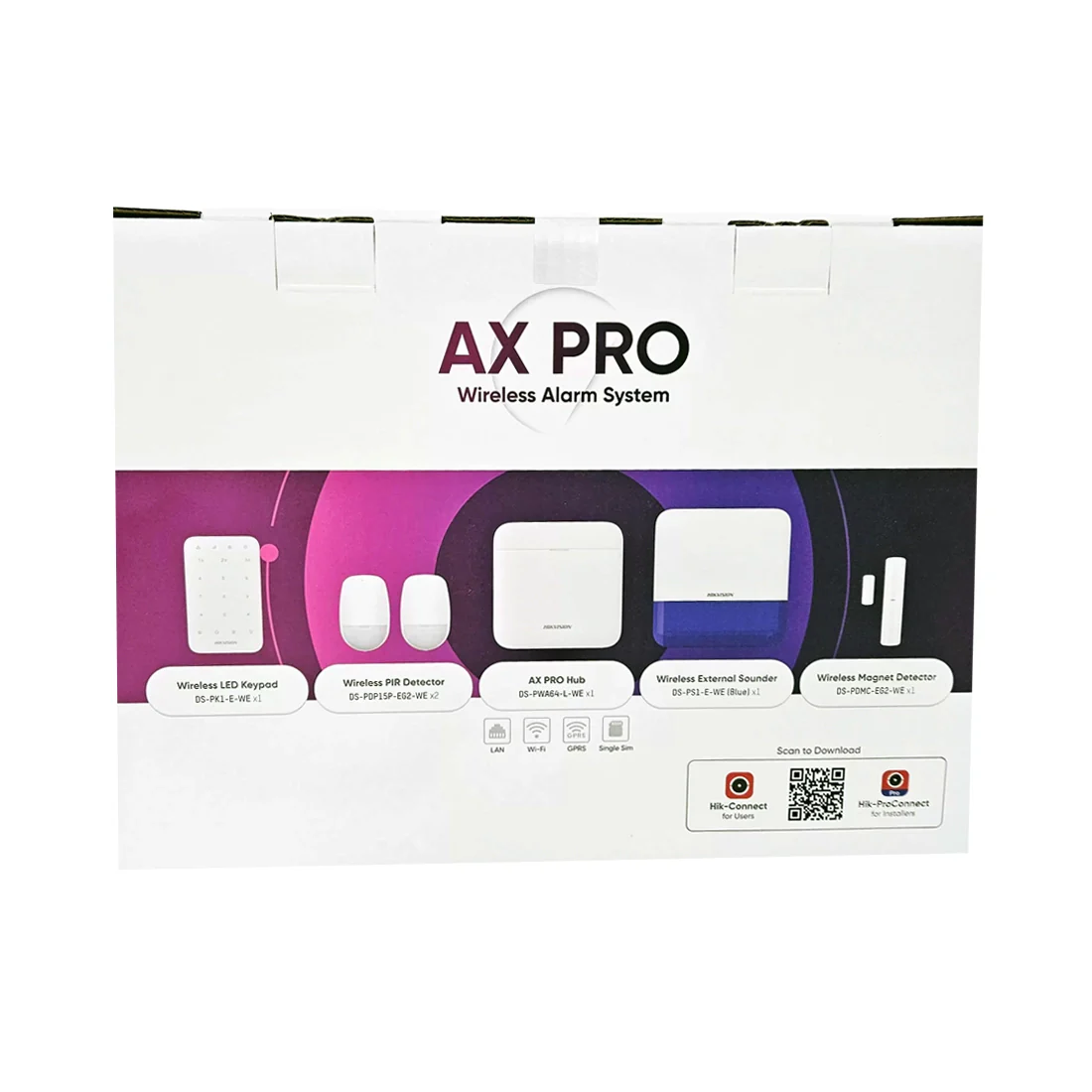 Hikvision AX PRO DS-PWA64-KIT2-WE Wireless Intruder Alarm Kit, up to 64 Wireless Zones/Outputs - Image 2