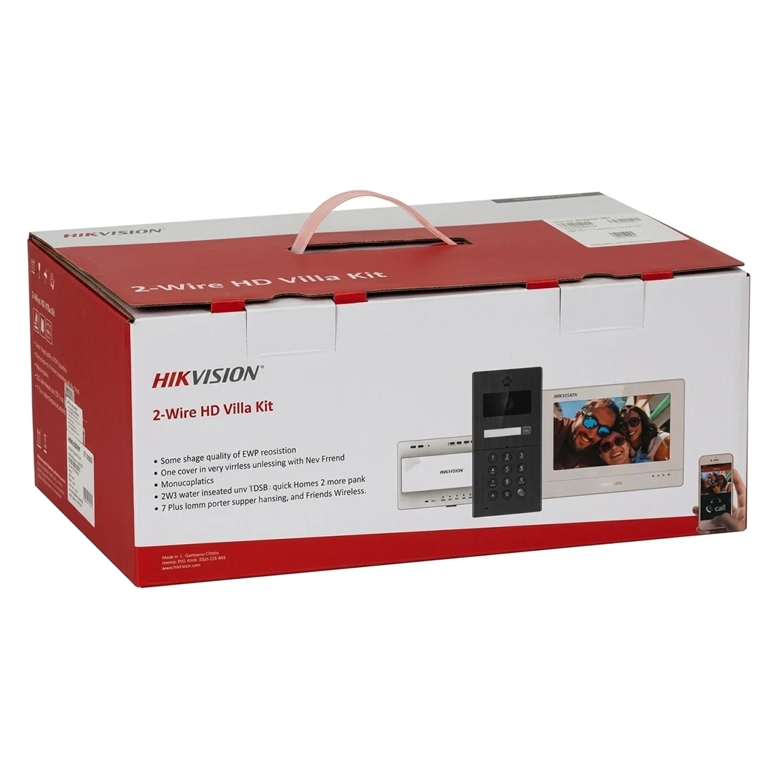 Hikvision DS-KIS704EY 2-Wire HD Video Intercom Kit, 2MP Door Station, 7" Touch Screen Indoor Monitor - Image 2