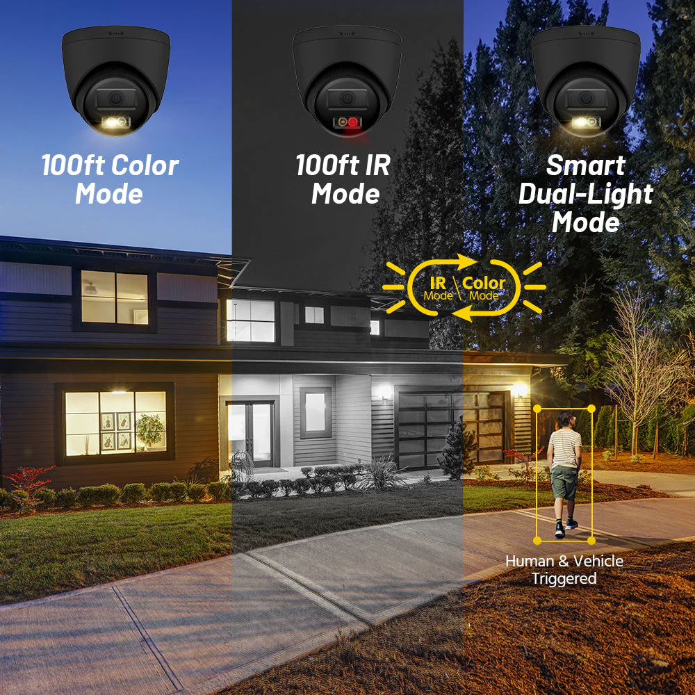 Nexvision Ultra 8MP IPC-T289HA-LIUF/SL 4K ColorVu Hybrid Light IP Turret Camera with Two-Way Audio Human Vehicle Detection IP67 - Image 7