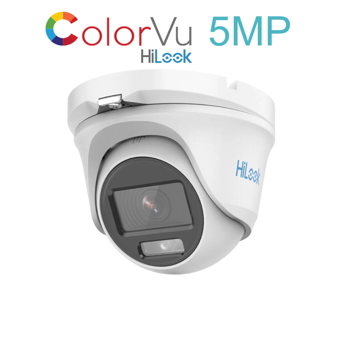 THC-T159-MS HiLook 5MP 3K ColorVu HD-TVI analogue turret camera with built-in mic and 20m LED - Image 2