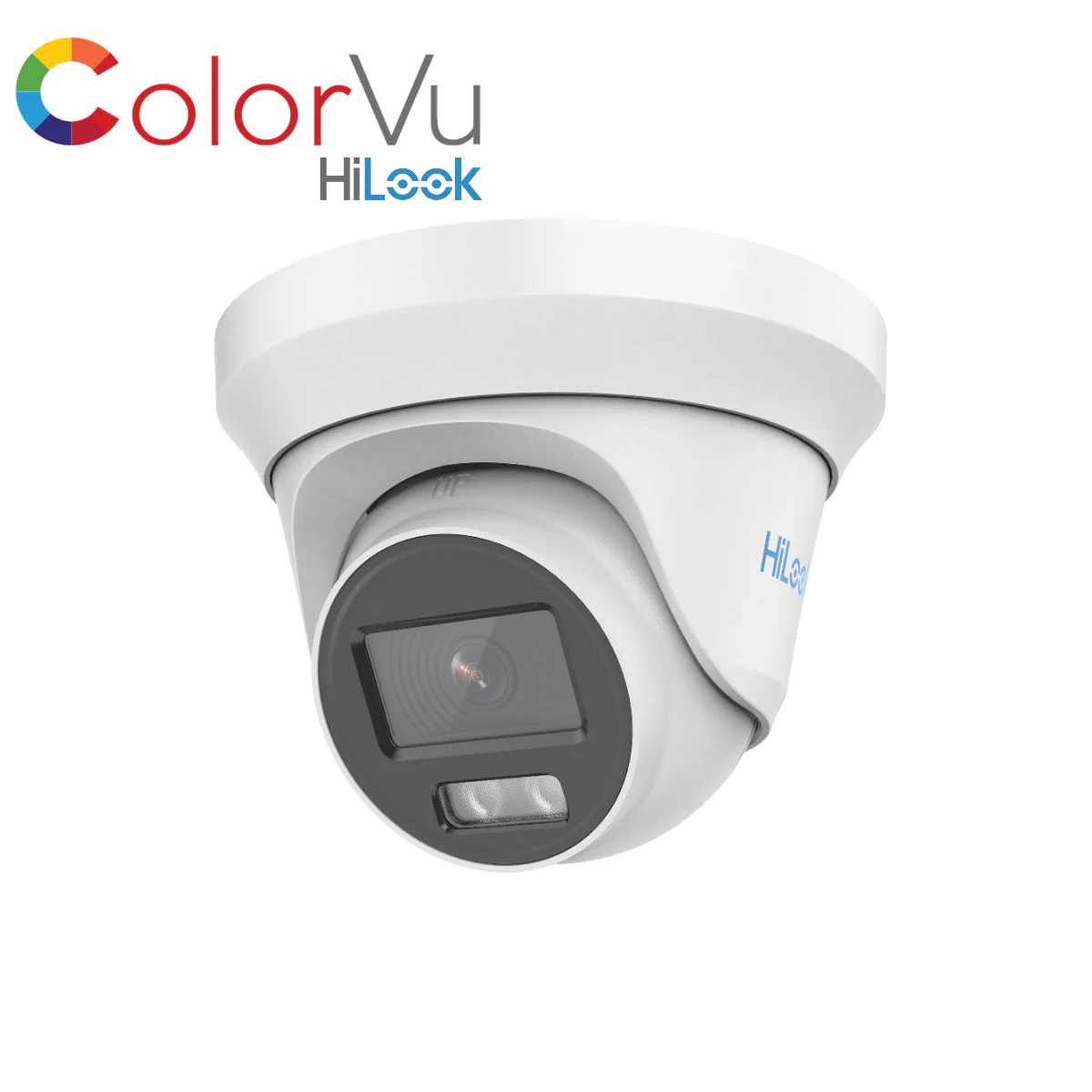 THC-T229-M HiLook 2MP 1080P HD-TVI ColorVu analogue turret camera with 40m LED in white or grey - Image 2