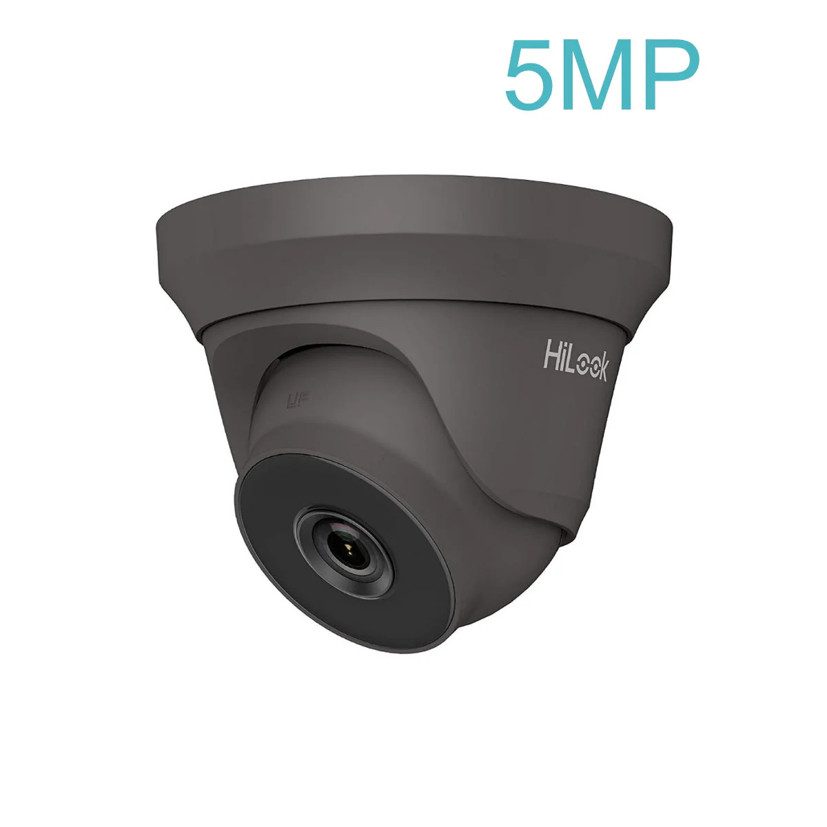 THC-T250-MS HiLook 5MP HD-TVI analogue turret camera with built-in mic and 40m IR in white or grey - Image 3