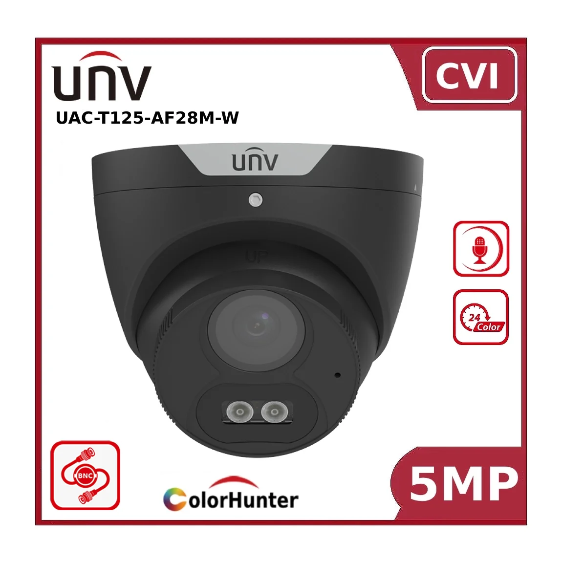 Uniview UAC-T125-AF28M-W 5MP ColourHunter HD Fixed Eyeball Analog Camera - Image 3